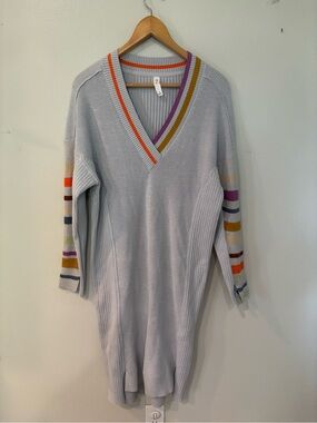 Daily Practice Anthropologie Stripe Sleeve Sweater Dress Women’s Plus Size 1X